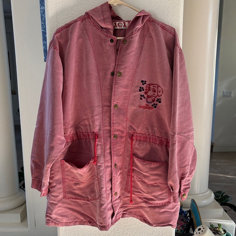 90s 101 Dalmatians Hooded Jacket with Dog Embroidery